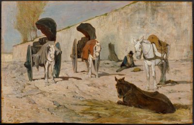 Roman Cart by Giovanni Fattori